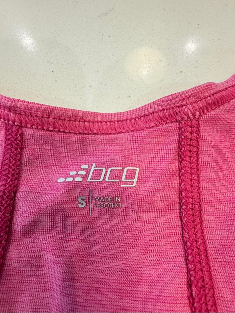 bcg Hot Pink Racerback Performance Tank - Picture 3 of 6